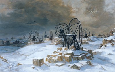 Fosses à Gentilly sous la neige, 1879 - Leon Auguste Melle